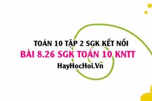 Bài 8.26 SGK Toán 10 tập 2 Kết nối tri thức